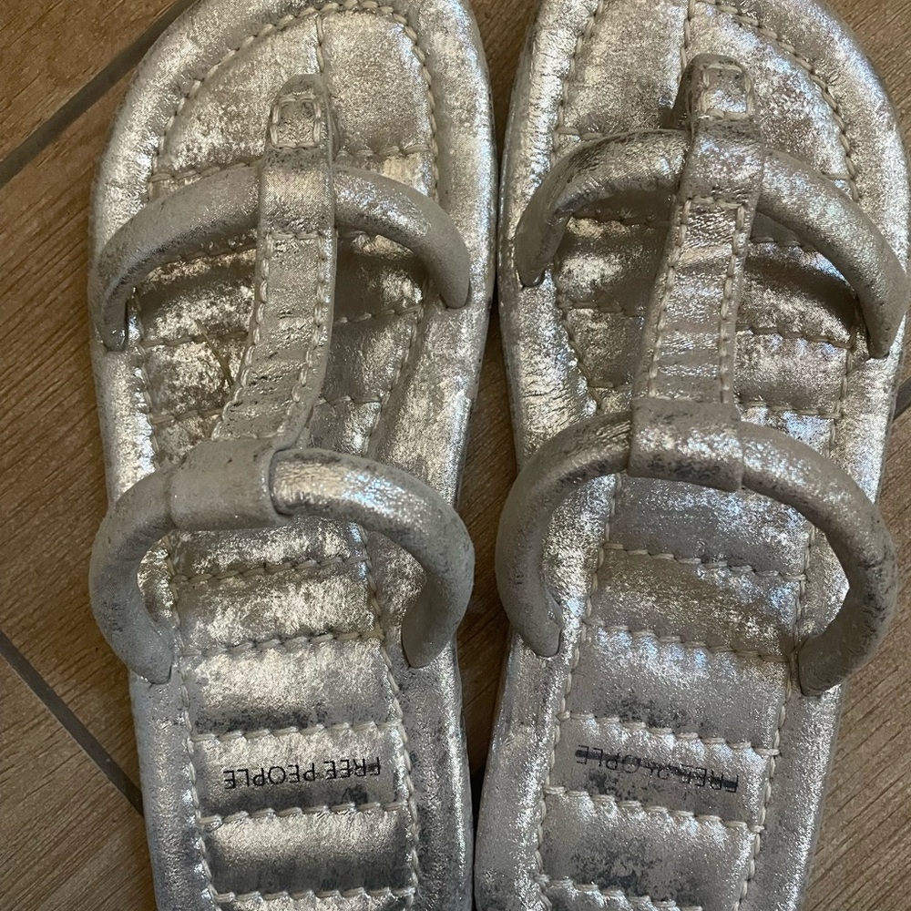 Free people Silver Sandals